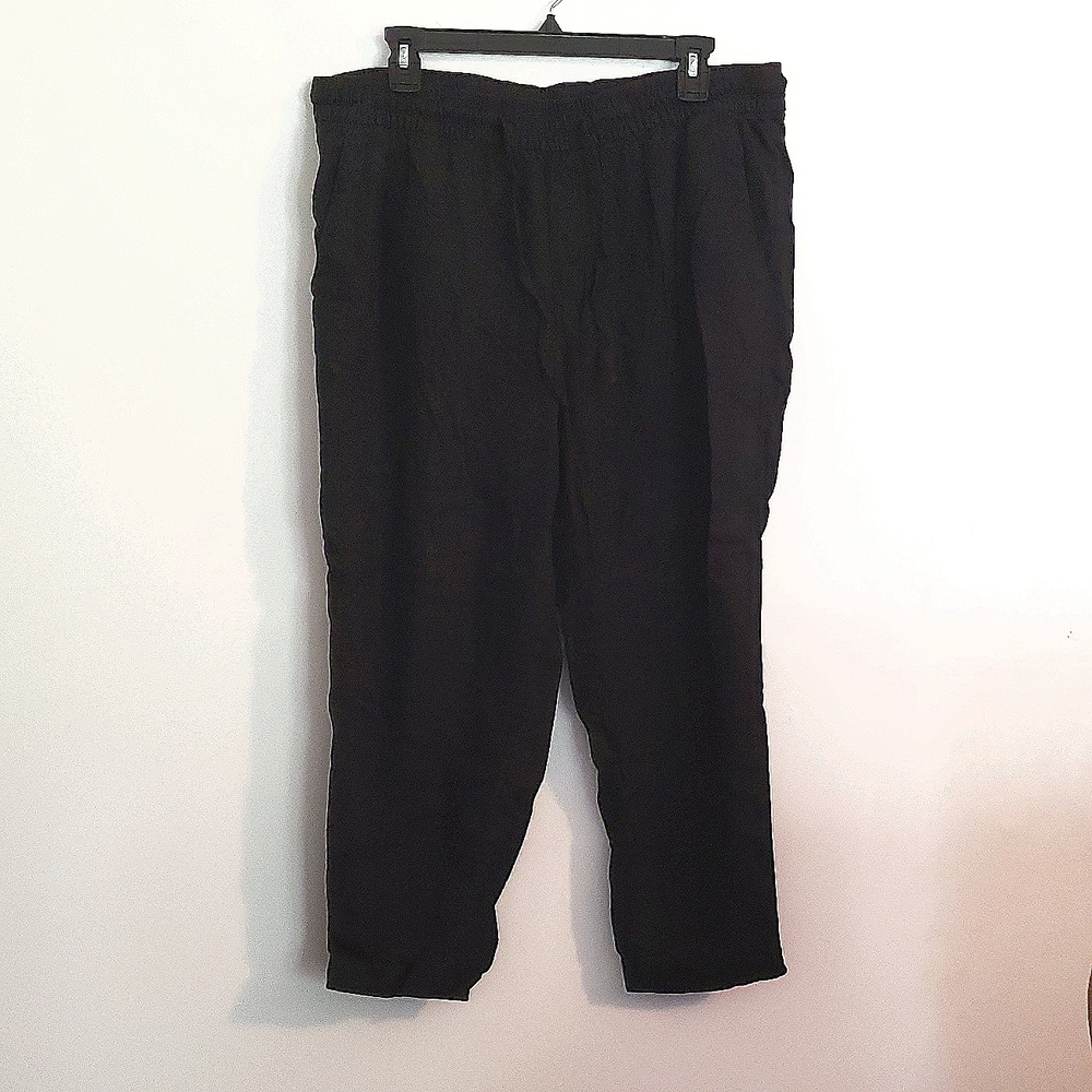 Old Navy linen joggers large petite black